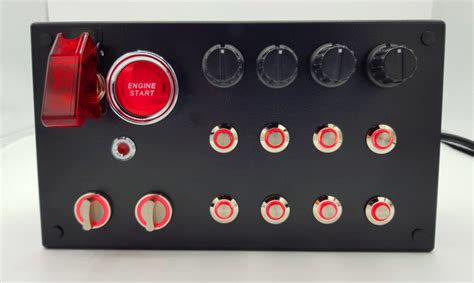 red metal button box|Red Button in a Box .